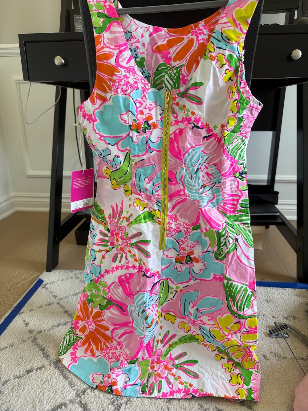 Women’s Lilly Pulitzer for TargetFloral A-Line Dress with White Lace Trim - Picture 2 of 3